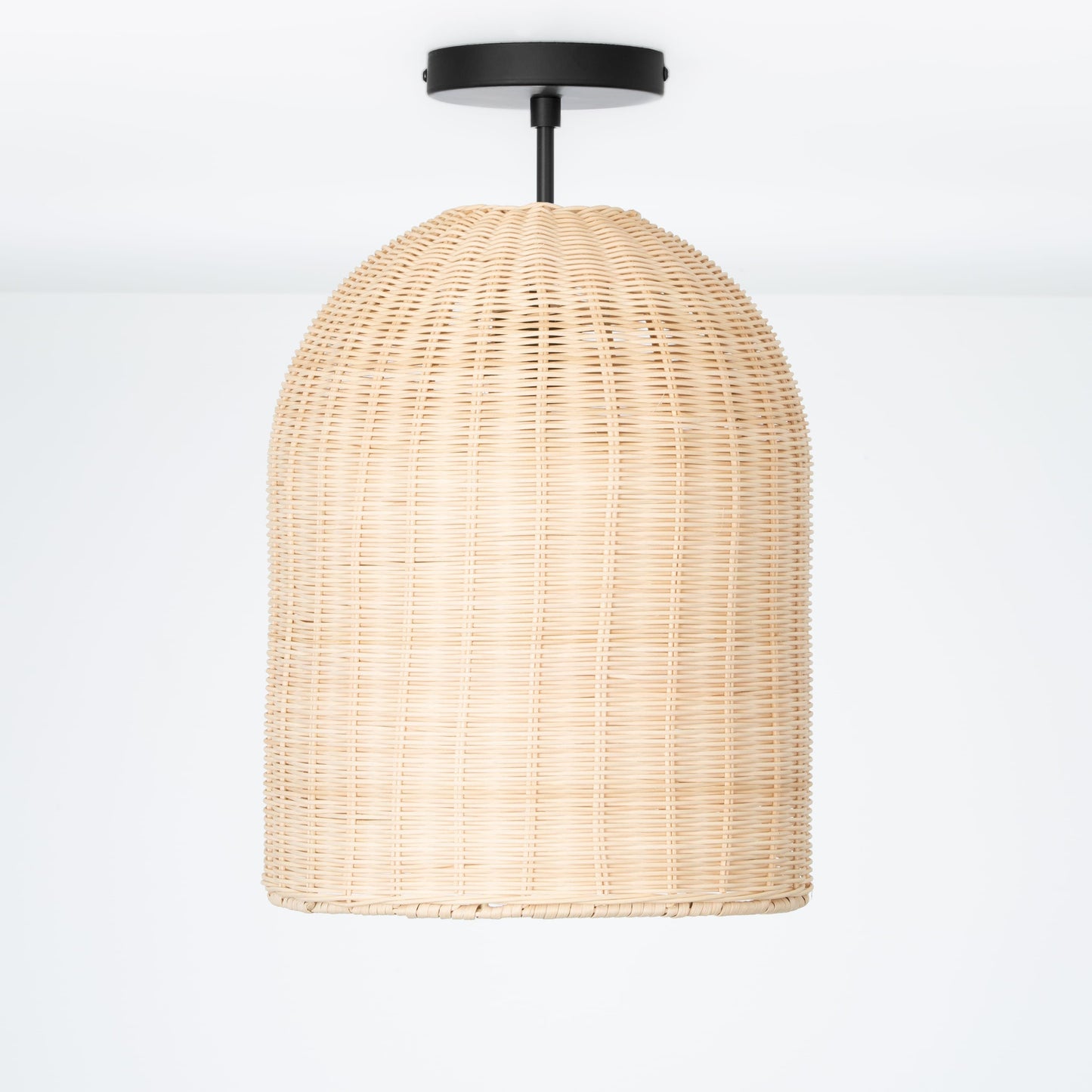 Post Hive Basket Shade Flush Mount Pendant