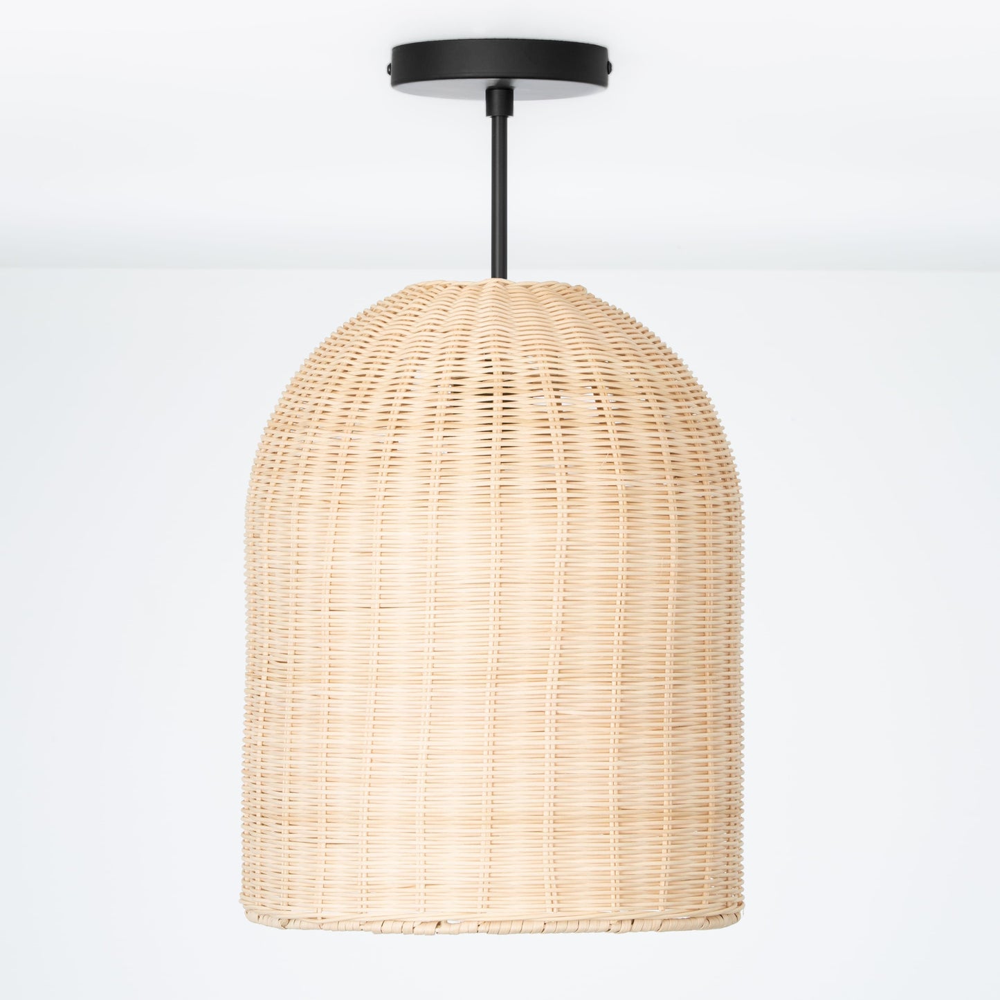 Post Hive Basket Shade Flush Mount Pendant