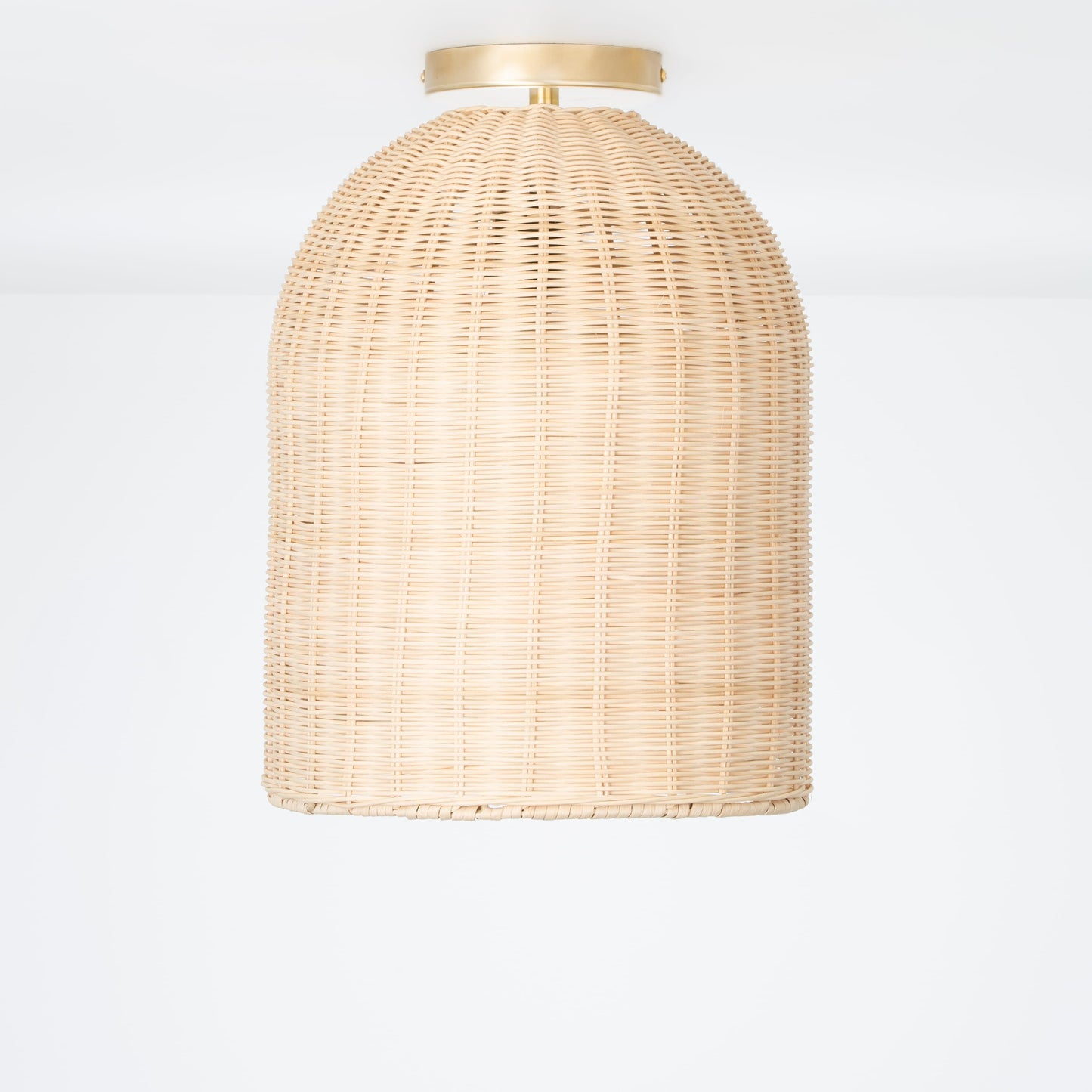 Post Hive Basket Shade Flush Mount Pendant