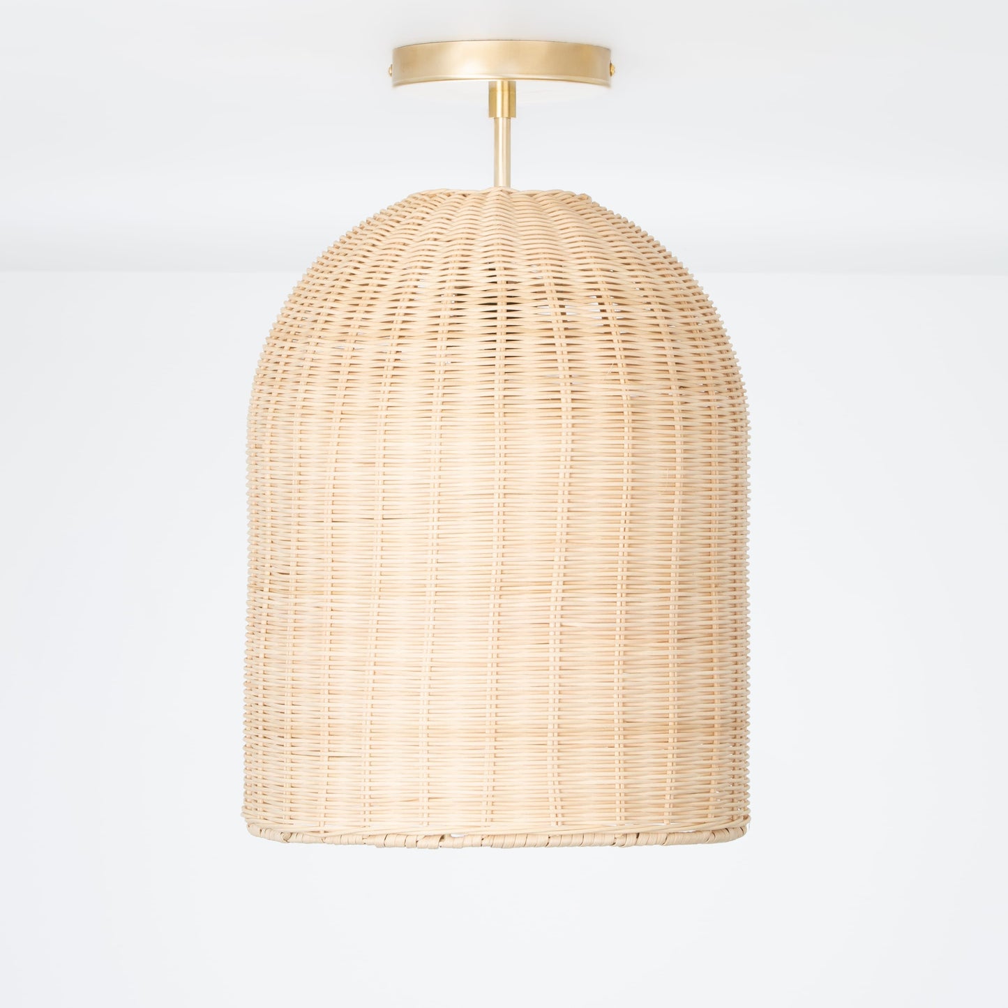 Post Hive Basket Shade Flush Mount Pendant