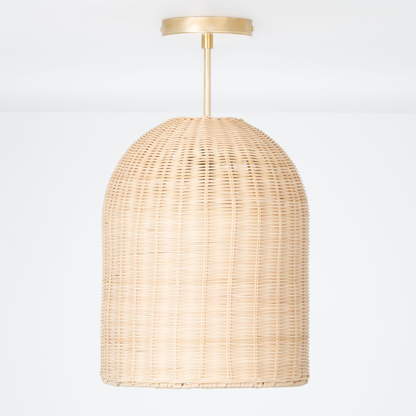 Post Hive Basket Shade Flush Mount Pendant