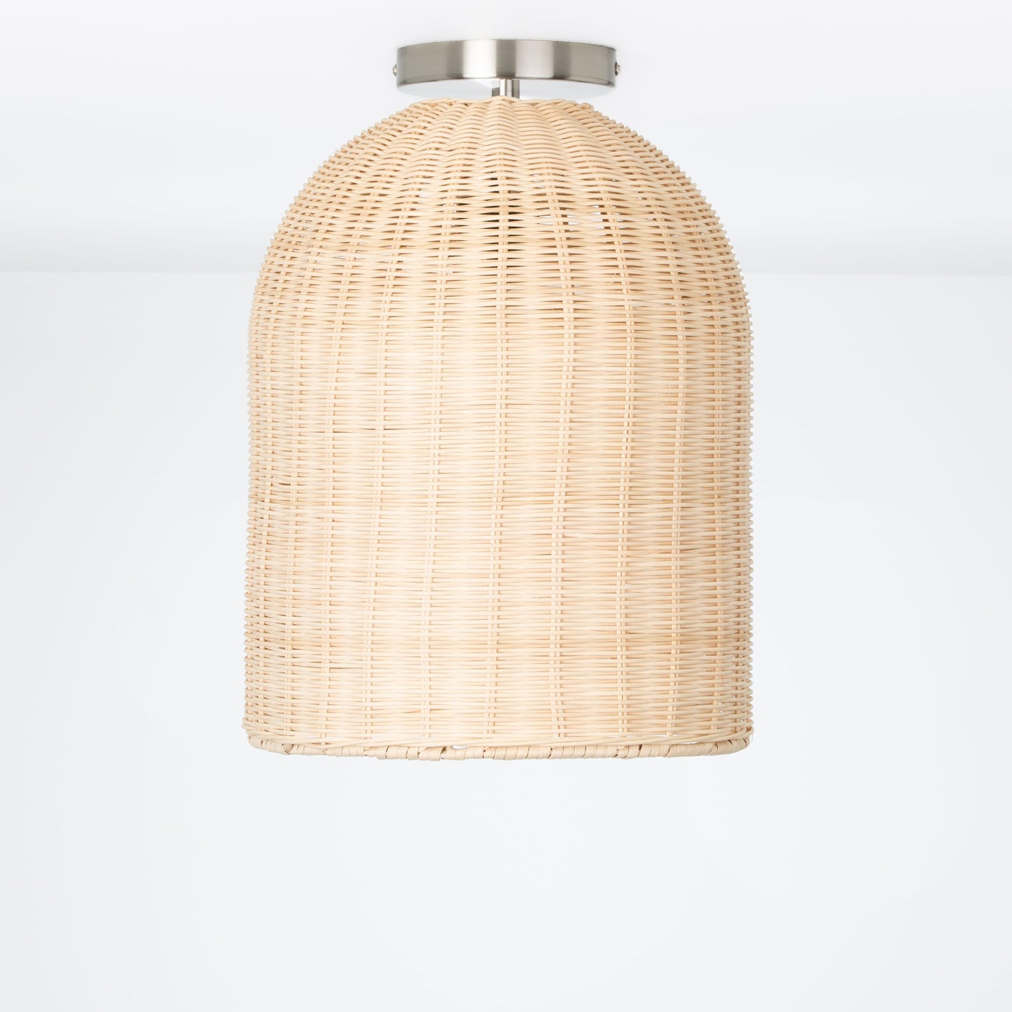 Post Hive Basket Shade Flush Mount Pendant