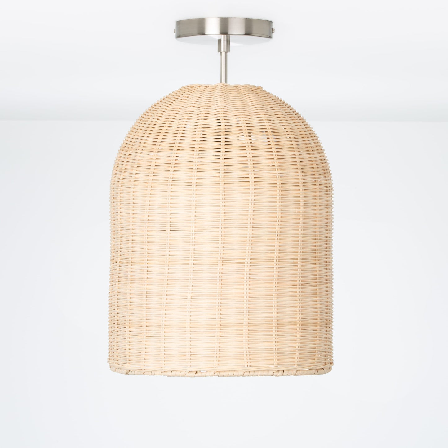 Post Hive Basket Shade Flush Mount Pendant