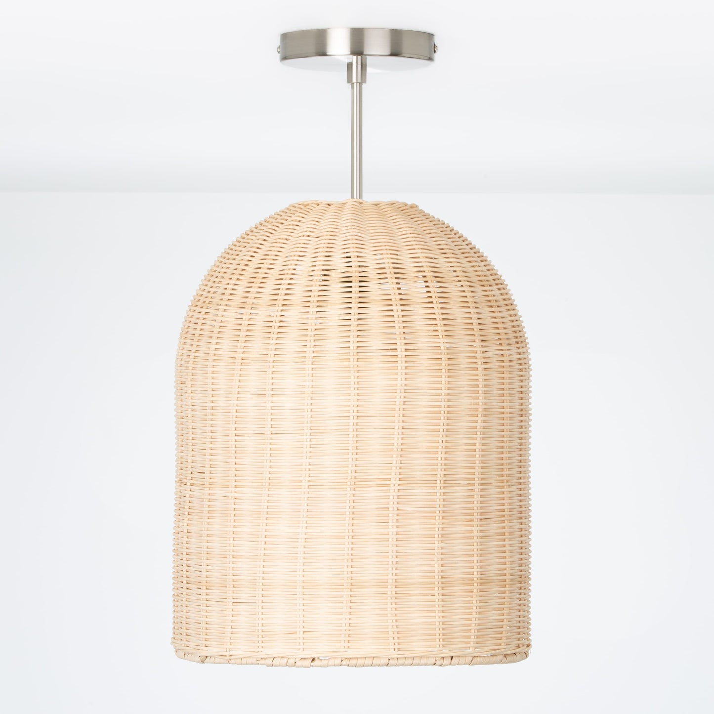 Post Hive Basket Shade Flush Mount Pendant