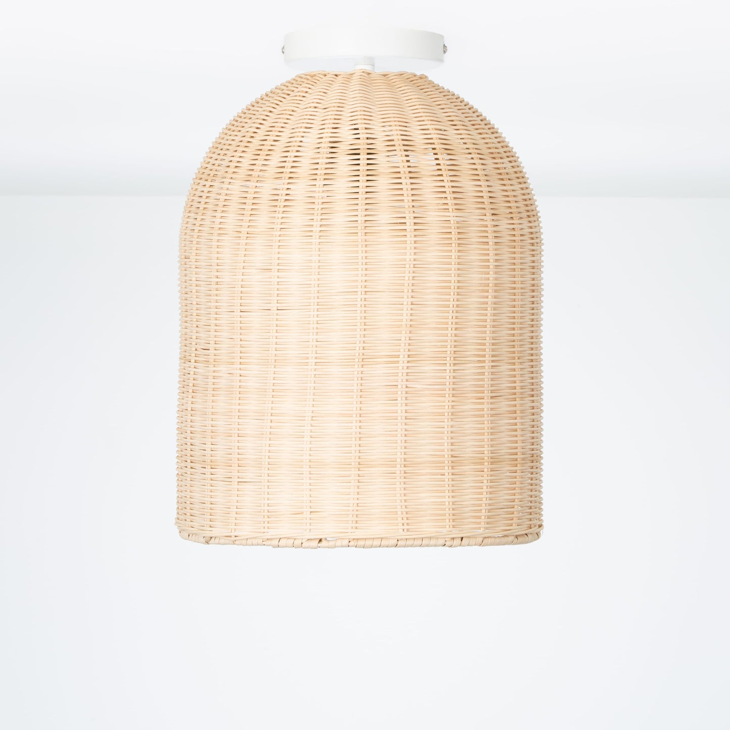 Post Hive Basket Shade Flush Mount Pendant