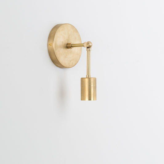 Hinge Solo Sconce Solid Raw Brass