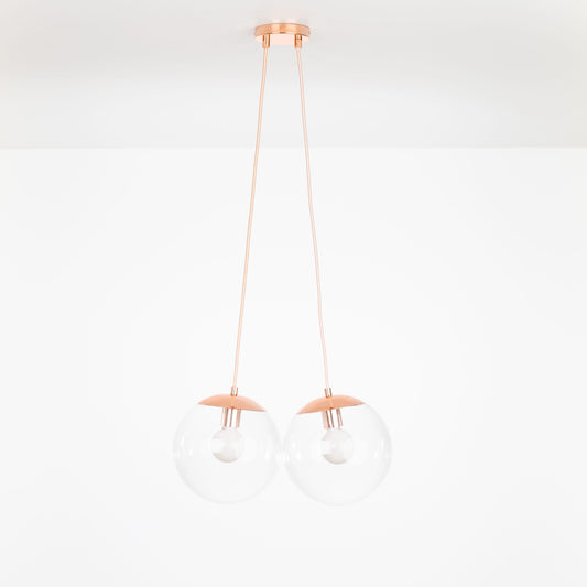 10in Mod Globe 2 Dot Chandelier