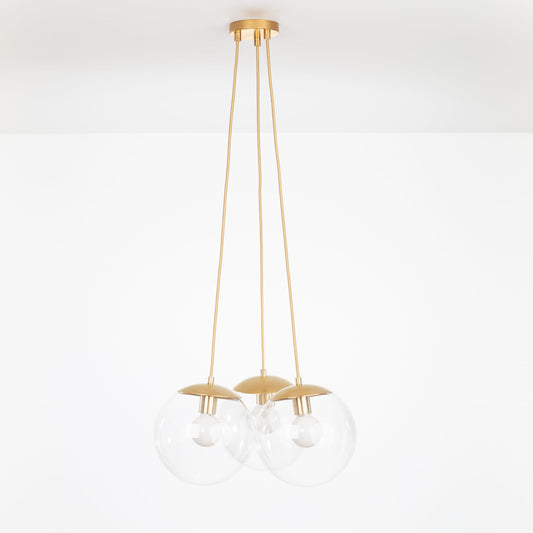 10in Mod Globe 3 Dot Chandelier