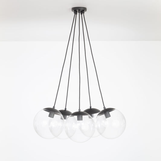 10in Mod Globe 5 Dot Chandelier