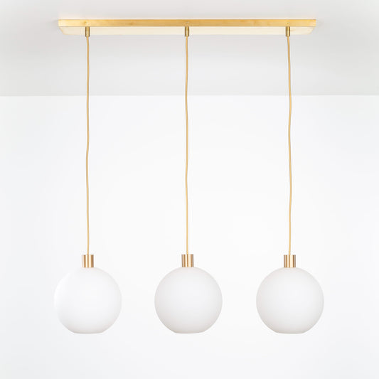 All-in-One 10in 3-Line Globe Chandelier