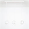8in Mod Globe 3 Line Chandelier