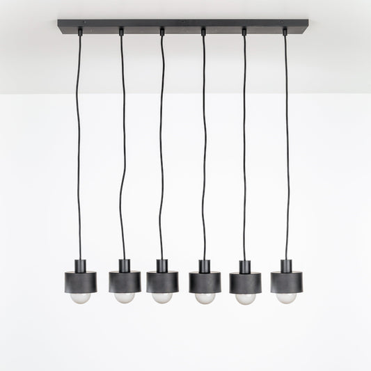 All in One 6-Line Puck Chandelier