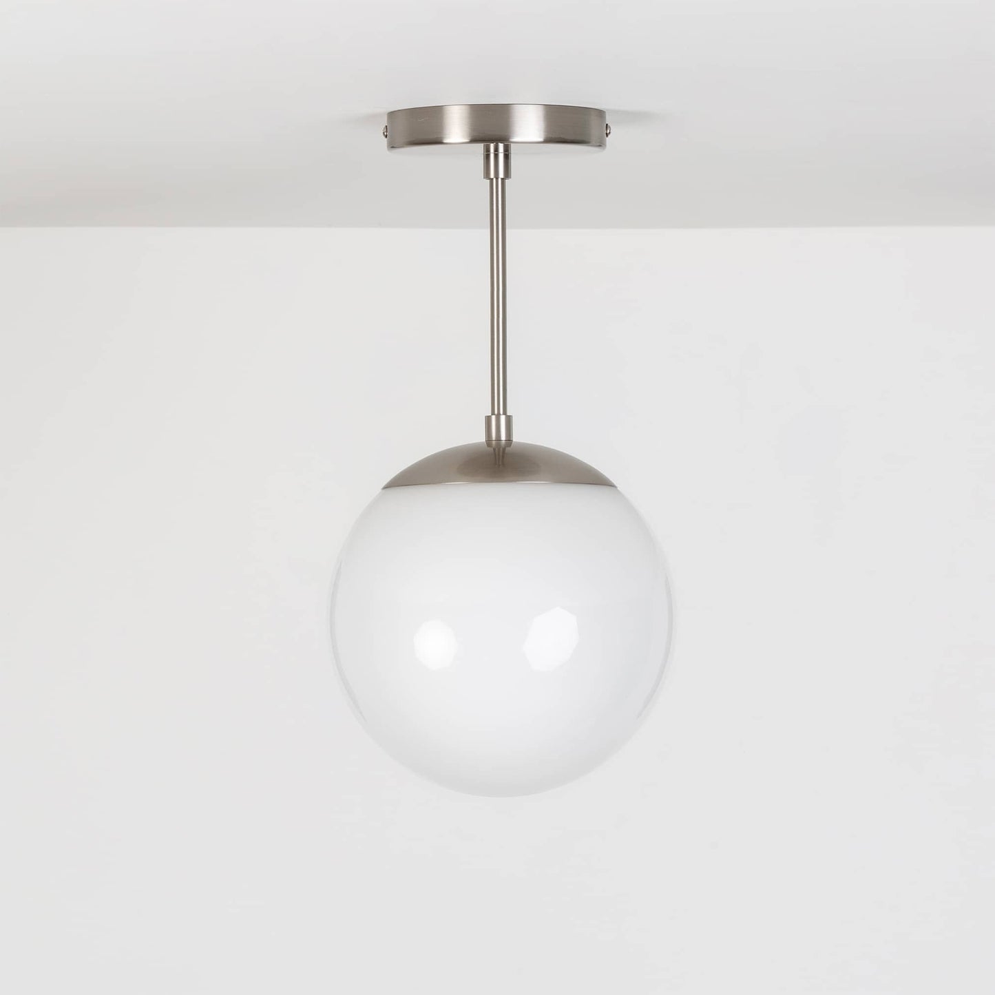 Mod Glass Globe Post Flush Mount Pendant - 8inch