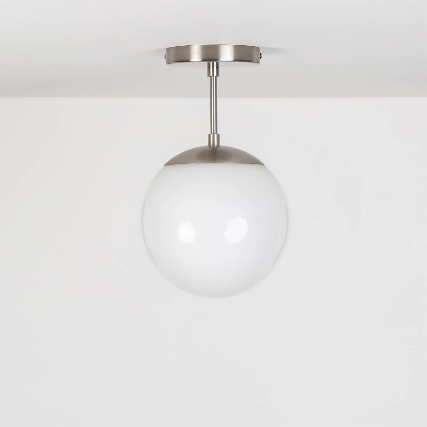 Mod Glass Globe Post Flush Mount Pendant - 8inch