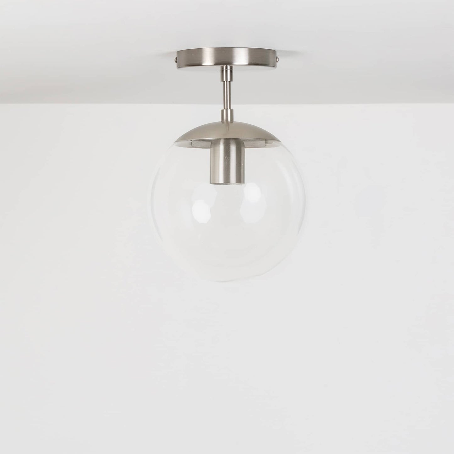 Mod Glass Globe Post Flush Mount Pendant - 8inch