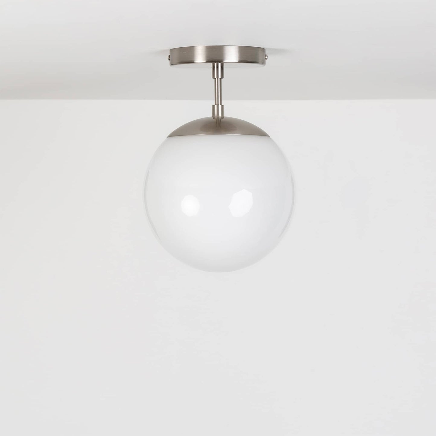 Mod Glass Globe Post Flush Mount Pendant - 8inch