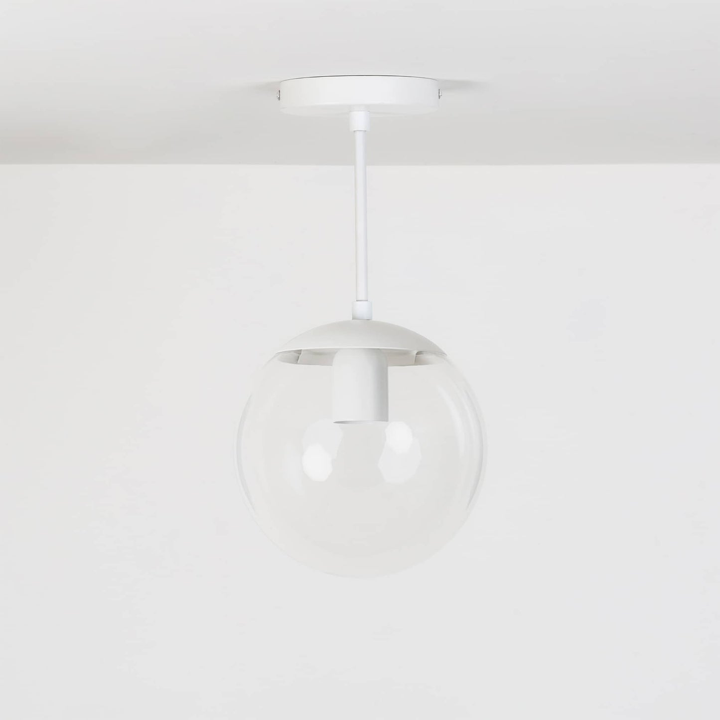 Mod Glass Globe Post Flush Mount Pendant - 8inch