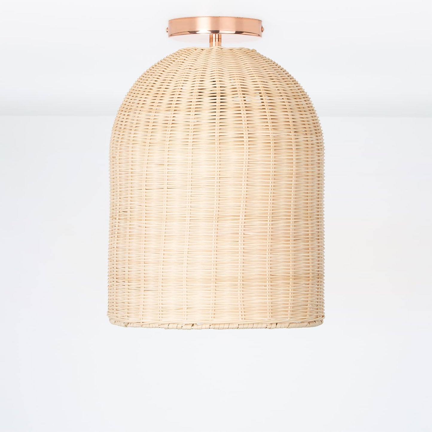 Post Hive Basket Shade Flush Mount Pendant