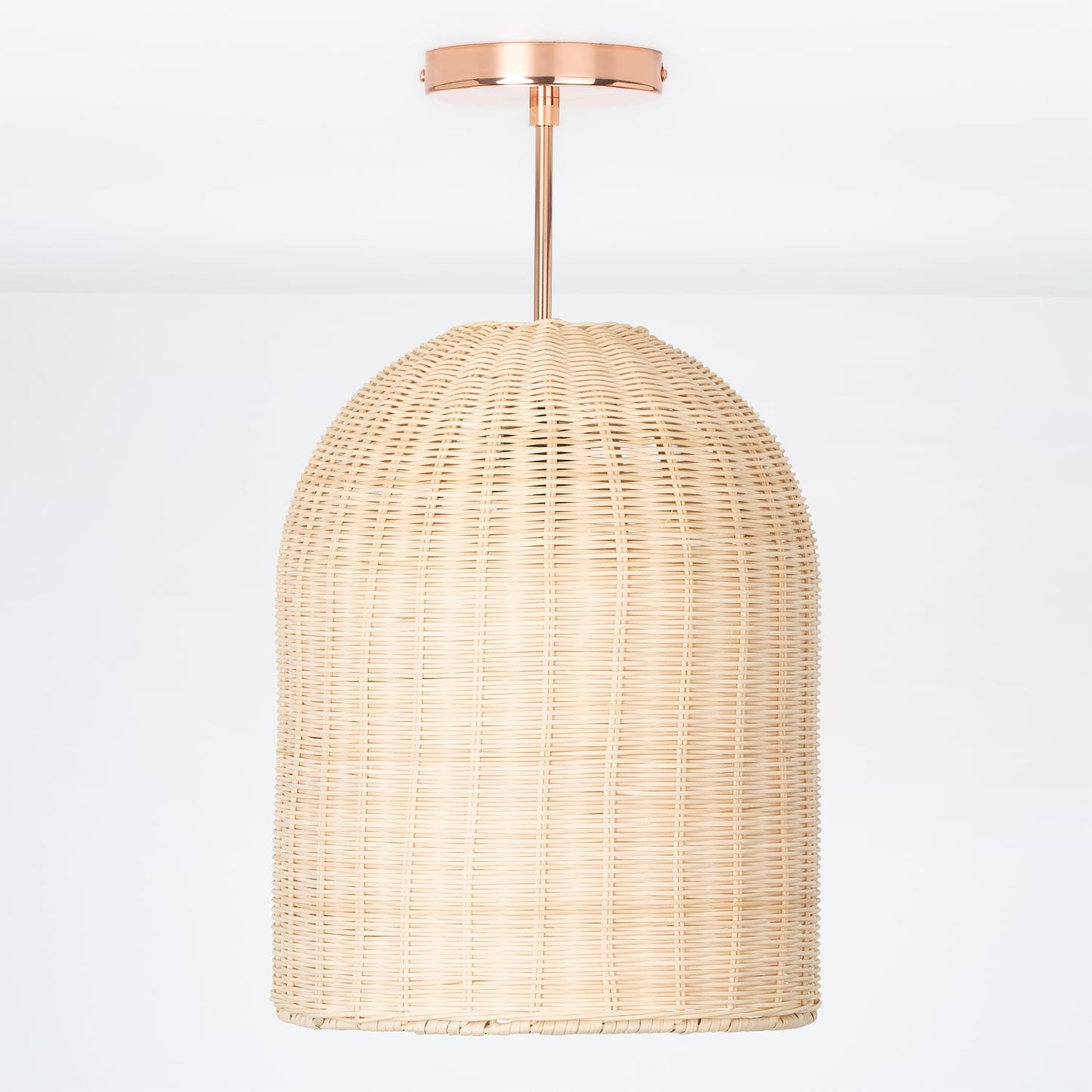 Post Hive Basket Shade Flush Mount Pendant