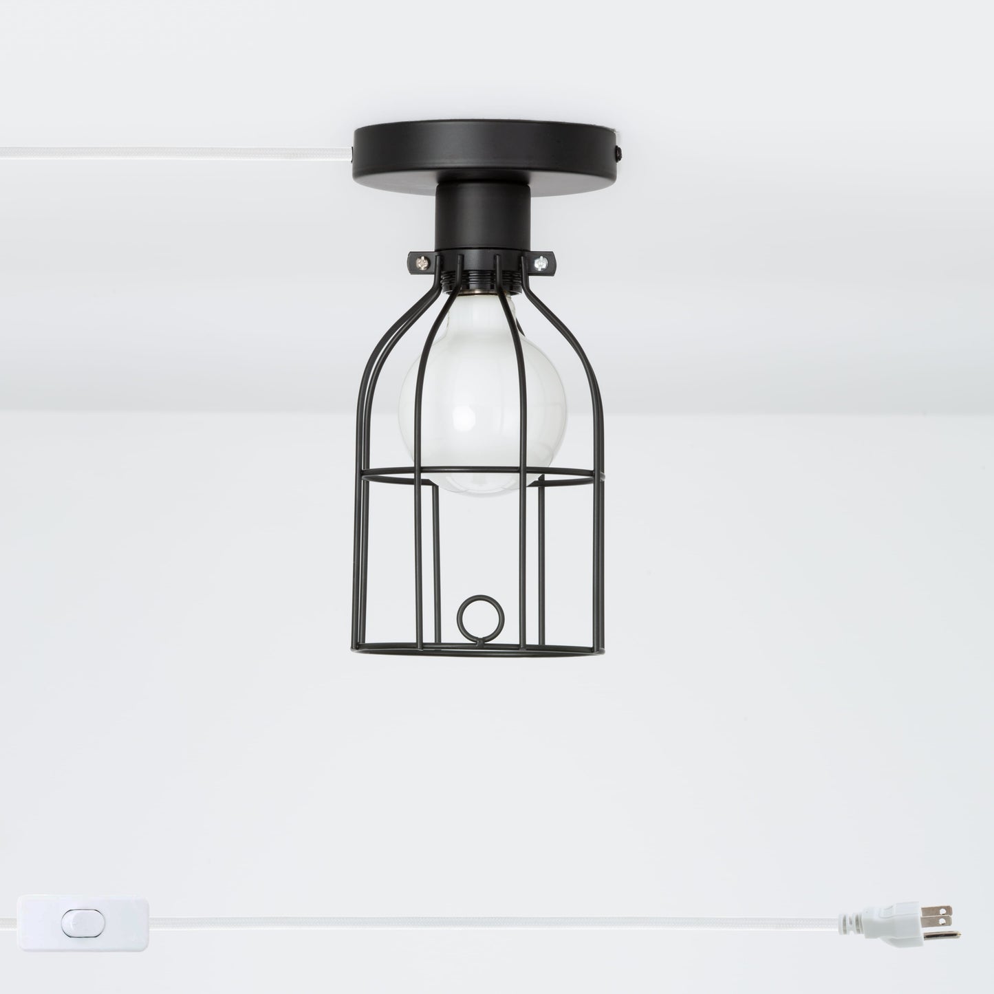 Industrial Cage Button Plug-In Flush Mount