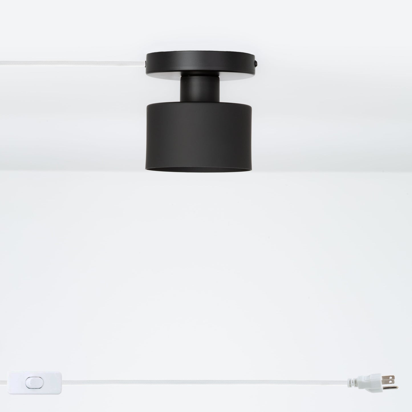 Puck Shade Button Plug-In Flush Mount