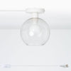 Plug-In Glass 8in Globe Button Light