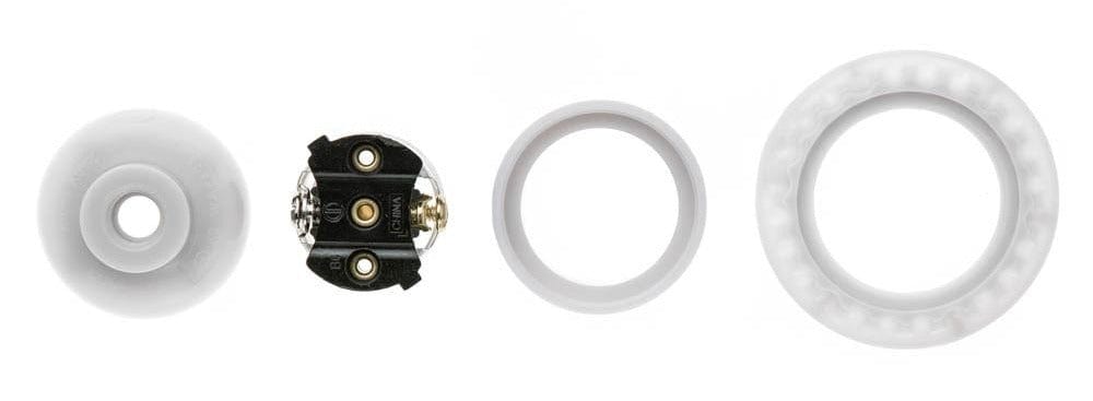 Twist Socket with Ring - Frost White