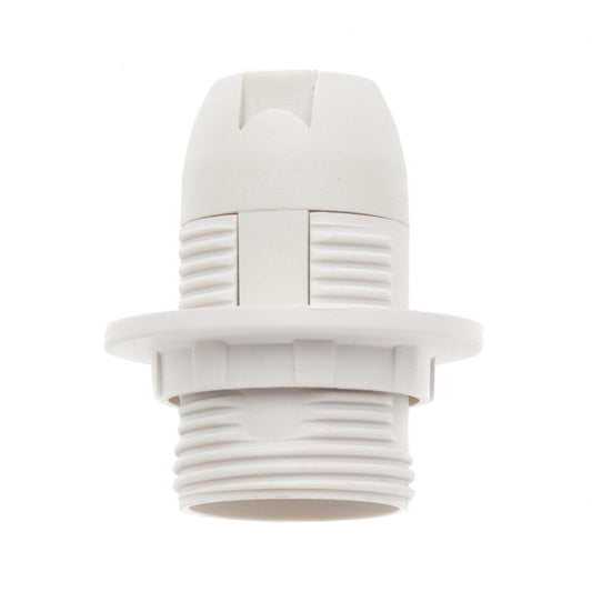 E12 Shade Ready Socket Extended Threads - Ivory