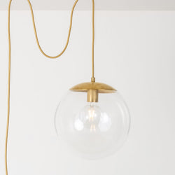 Mod Glass Globe Plug-In Pendant - 12inch