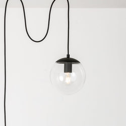 Mod Glass Globe Plug-In Pendant - 8inch