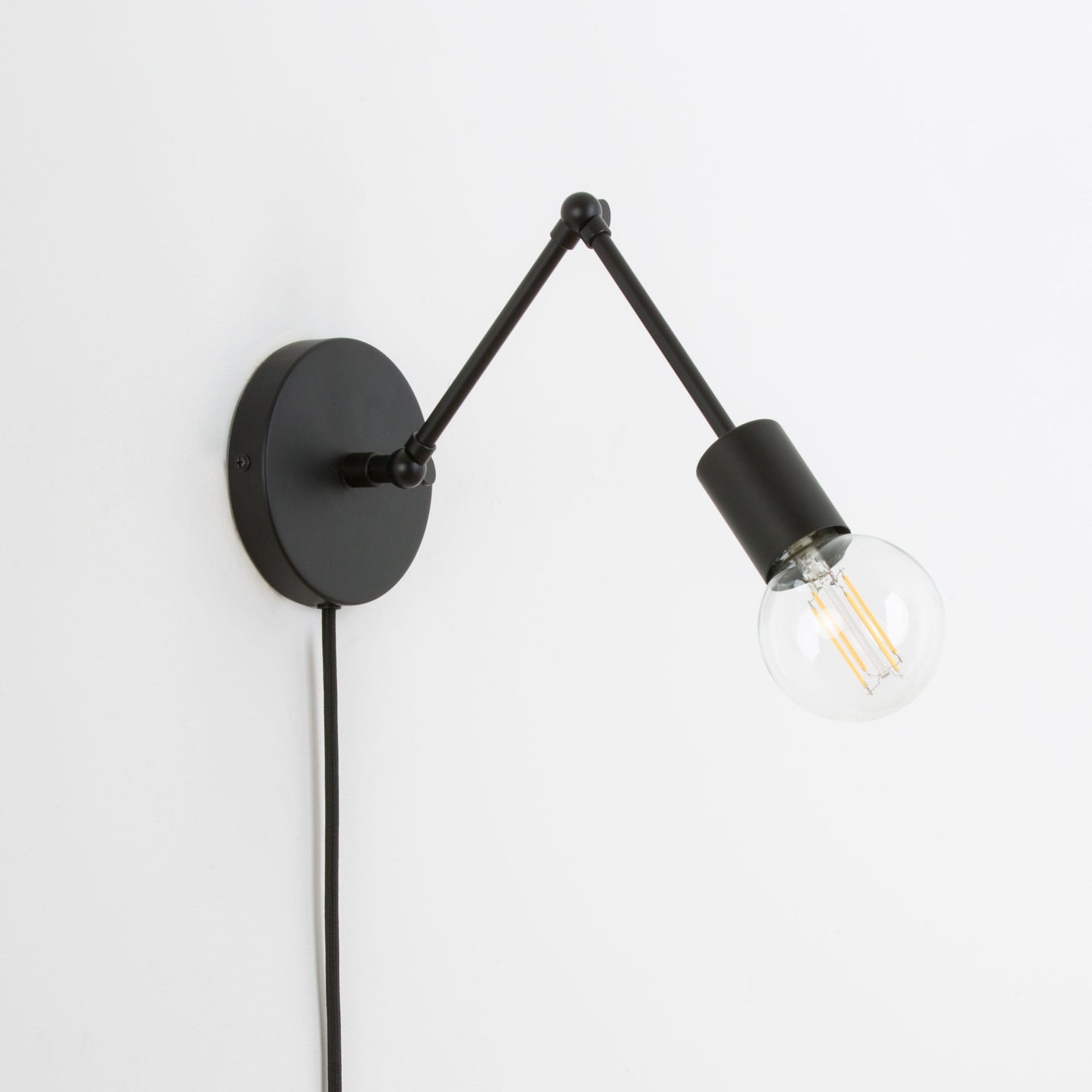 Hinge Plug-In Double Solo Sconce