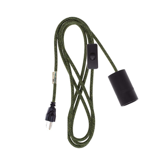 AiO Black Chroma Plug-In Cord Set Avocado Mini Tweed (Cotton Blend)