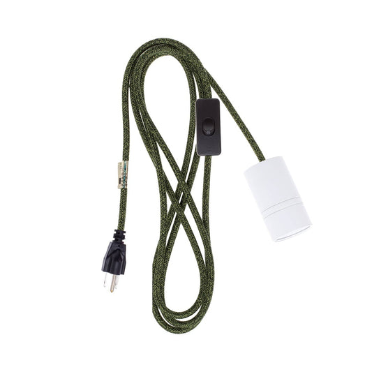 AiO White Chroma Plug-In Cord Set Avocado Mini Tweed (Cotton Blend)