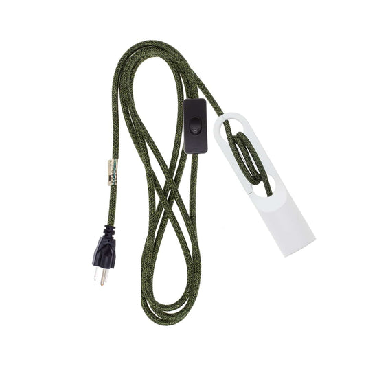 Wrap White Chroma Plug-In Cord Set Avocado Mini Tweed (Cotton Blend)