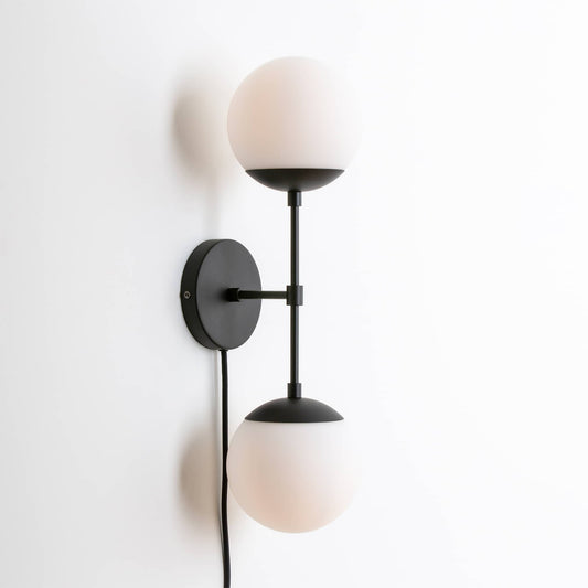 Mod Glass Globe Duo Plug-In Sconce