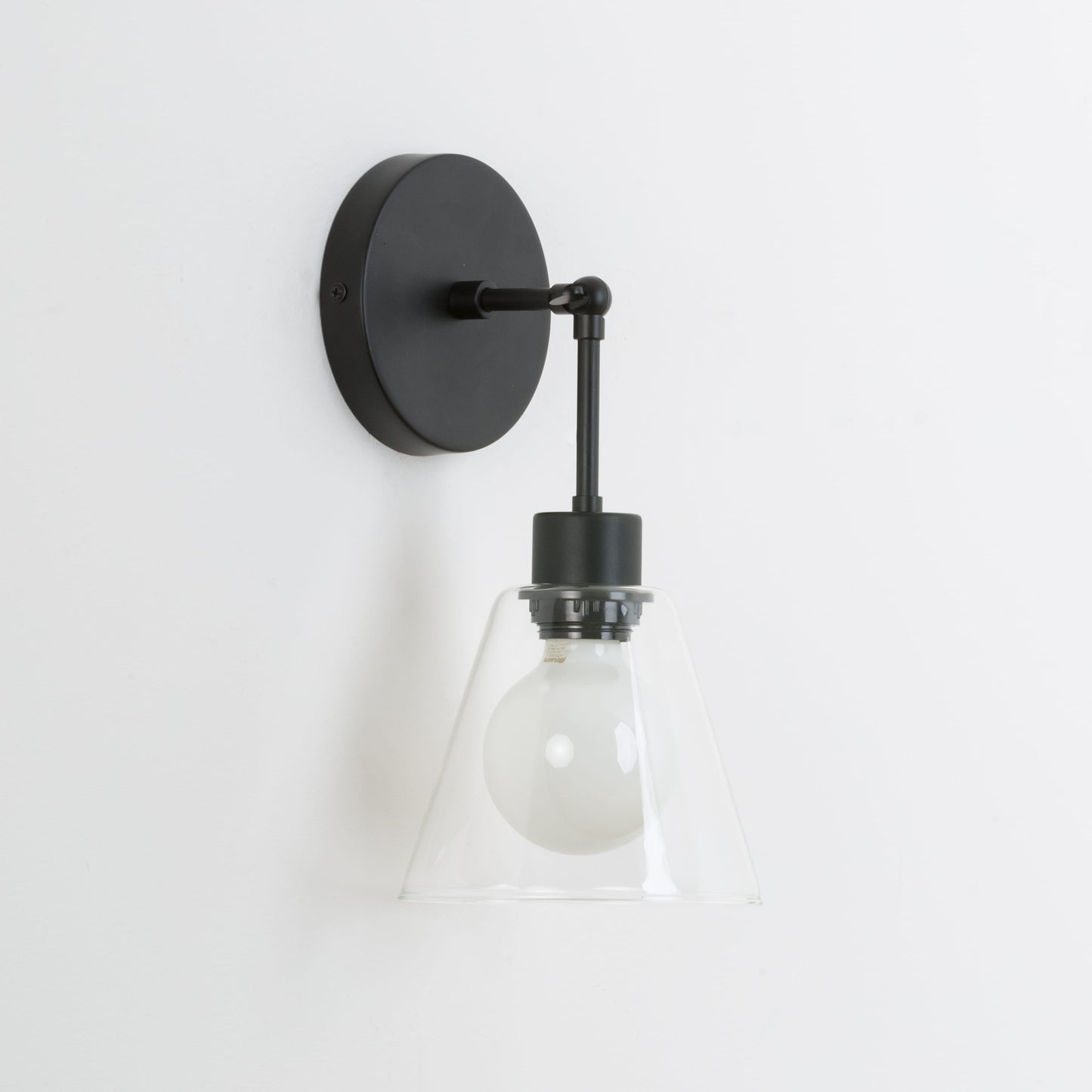 Hinge Glass Cone Solo Sconce