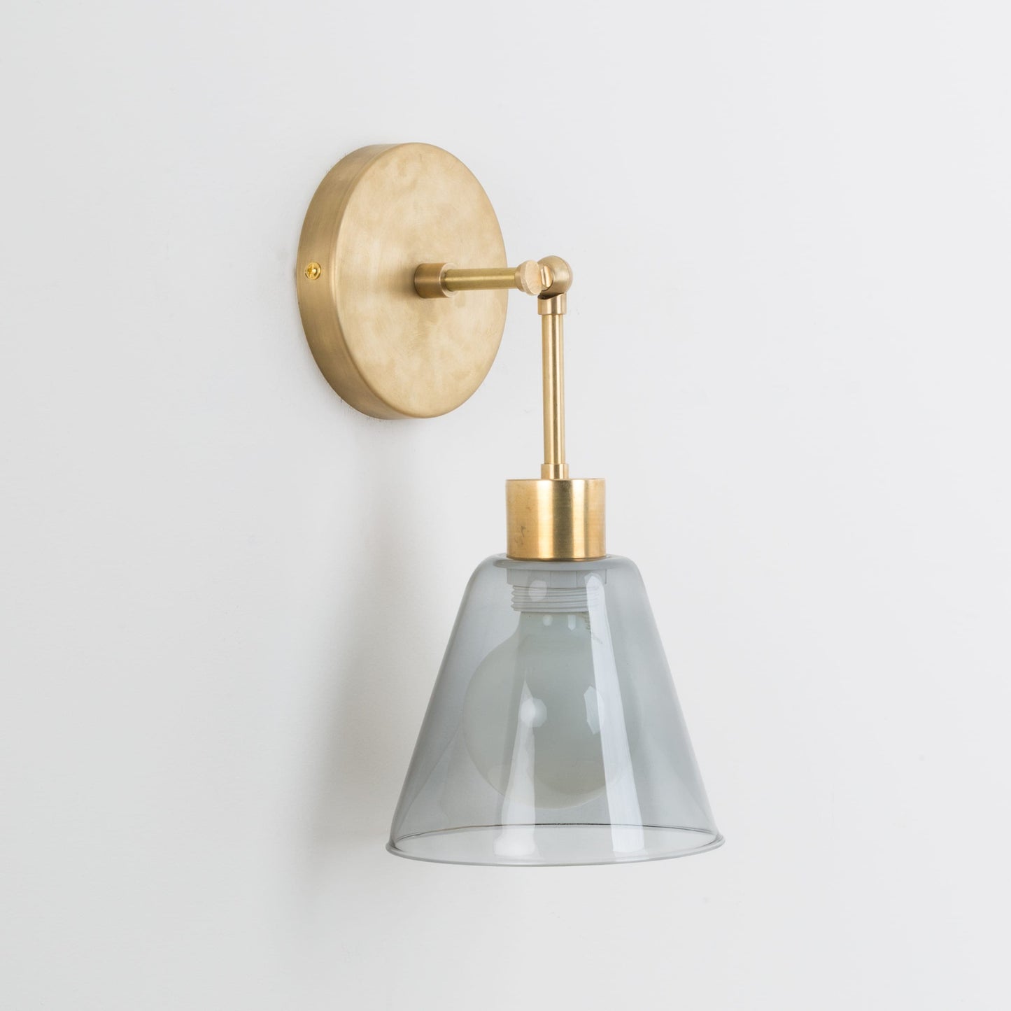 Hinge Glass Cone Solo Sconce