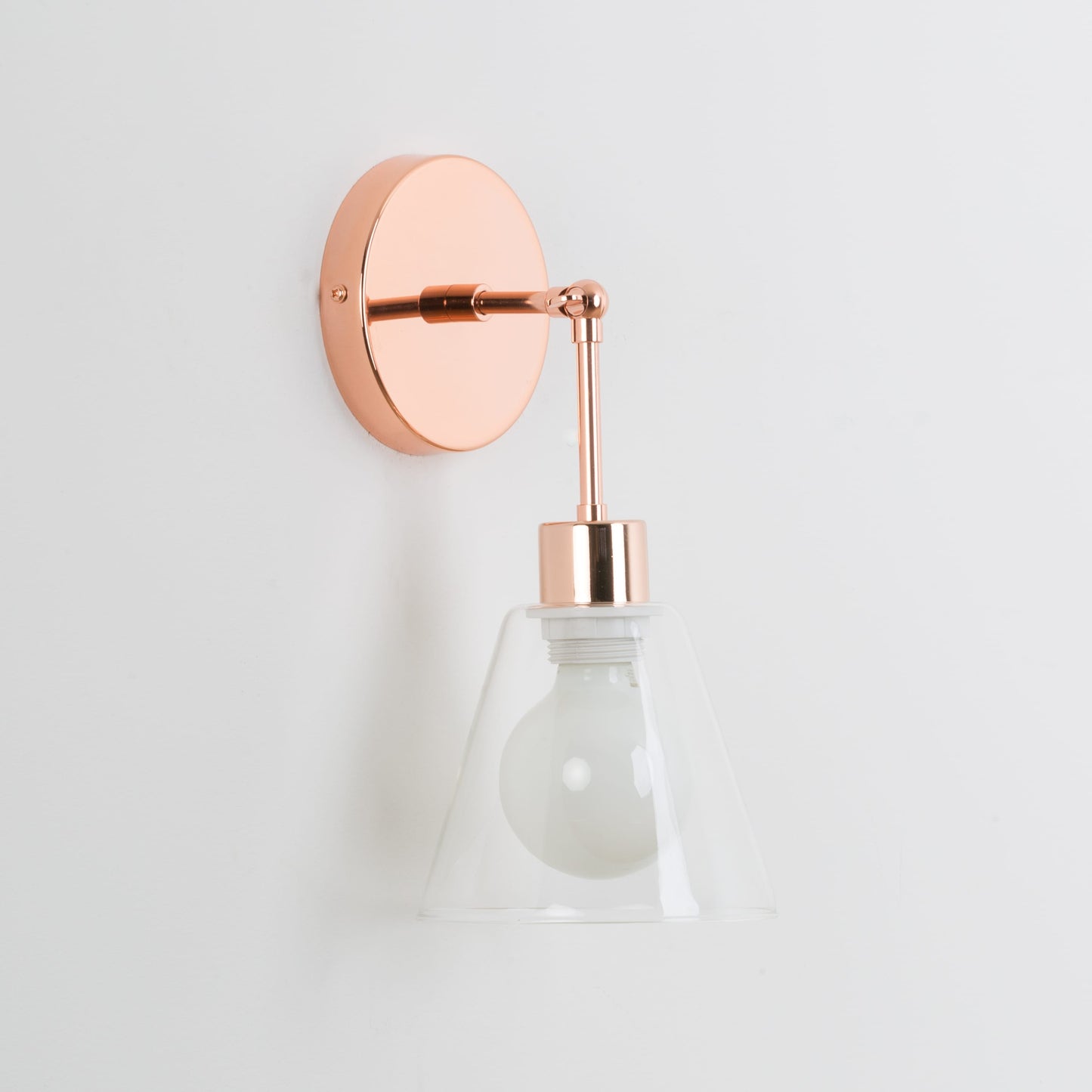 Hinge Glass Cone Solo Sconce