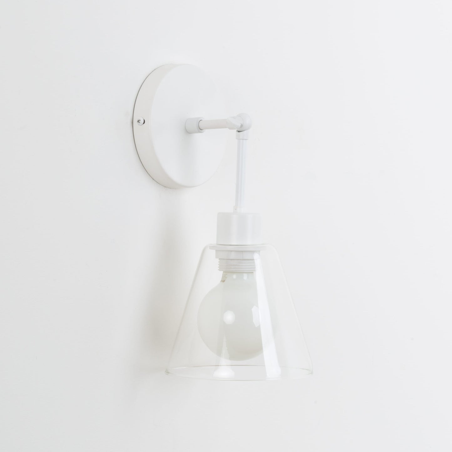 Hinge Glass Cone Solo Sconce