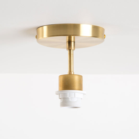 Shade-Ready Post Flush Mount Pendant