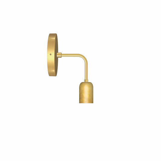 Bend Solo Sconce Solid Raw Brass / Small