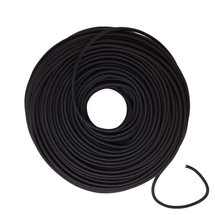 Cloth Covered Wire 18g, Black (Cotton) | Color Cord Company