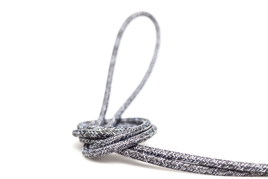 DIY Fabric Wire by the Foot - Charcoal Mini Tweed