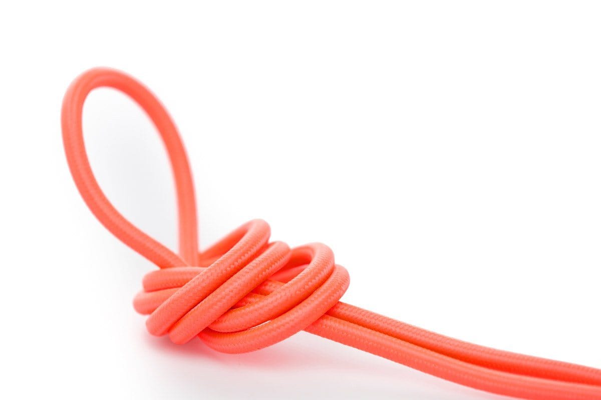 DIY Fabric Wire by the Foot - Neon Coral