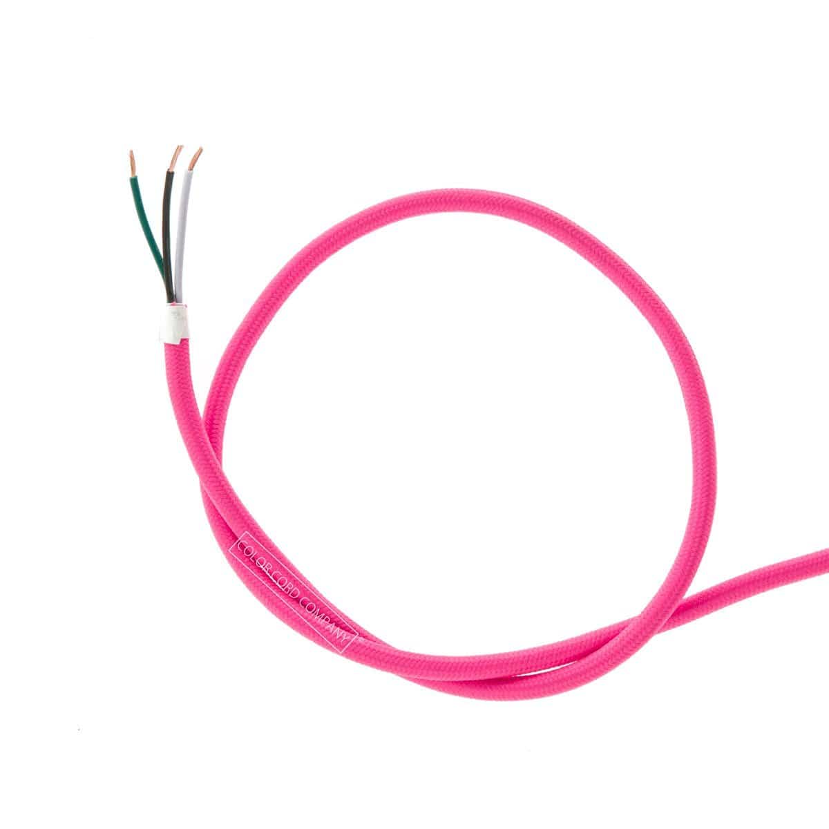 DIY Fabric Wire by the Foot - Neon Pink