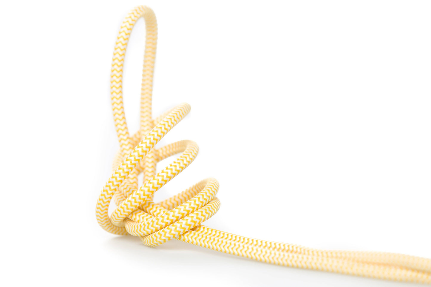 DIY Fabric Wire by the Foot - Yellow & White ZigZag