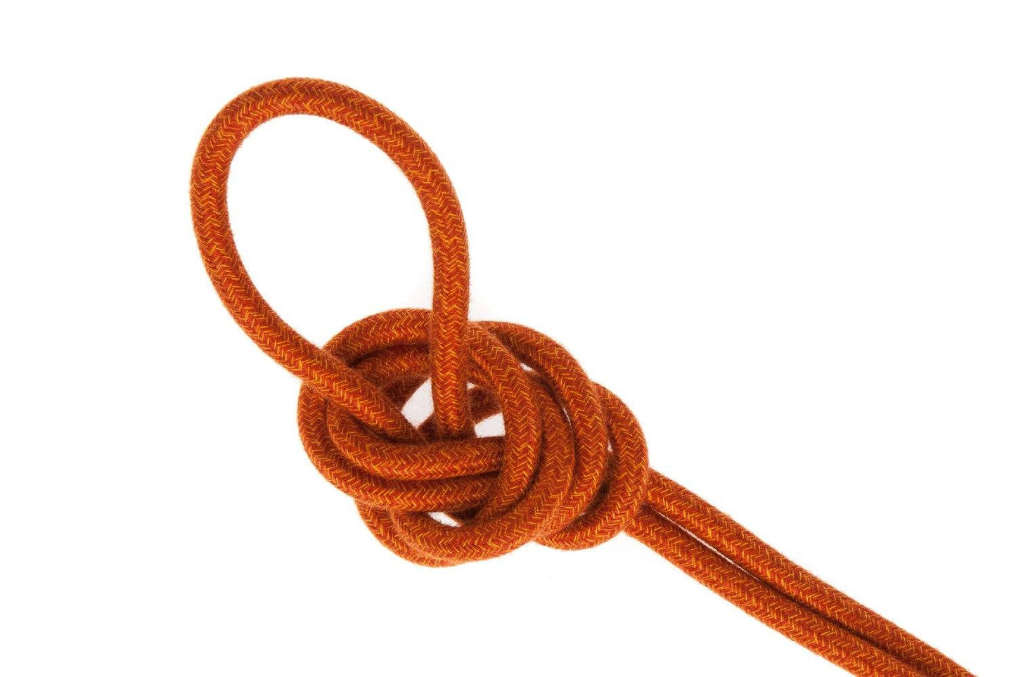 DIY Fabric Wire by the Foot - Mod Orange Mini Tweed (Cotton Blend)