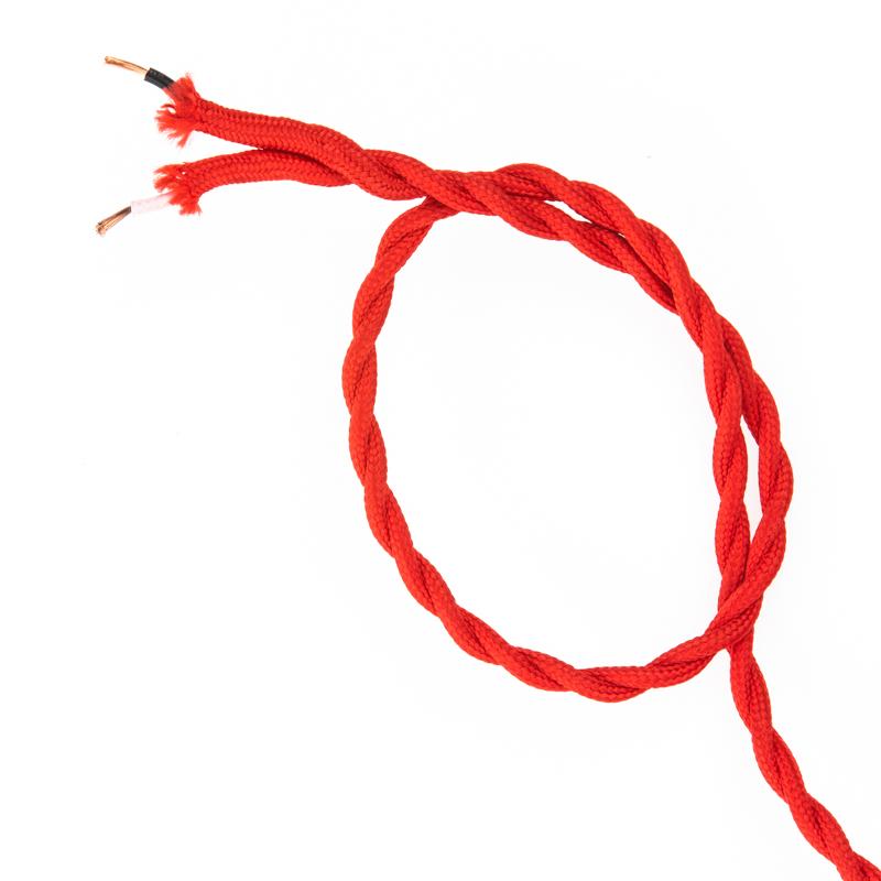 DIY Twisted Pair Wire by the Foot - Red