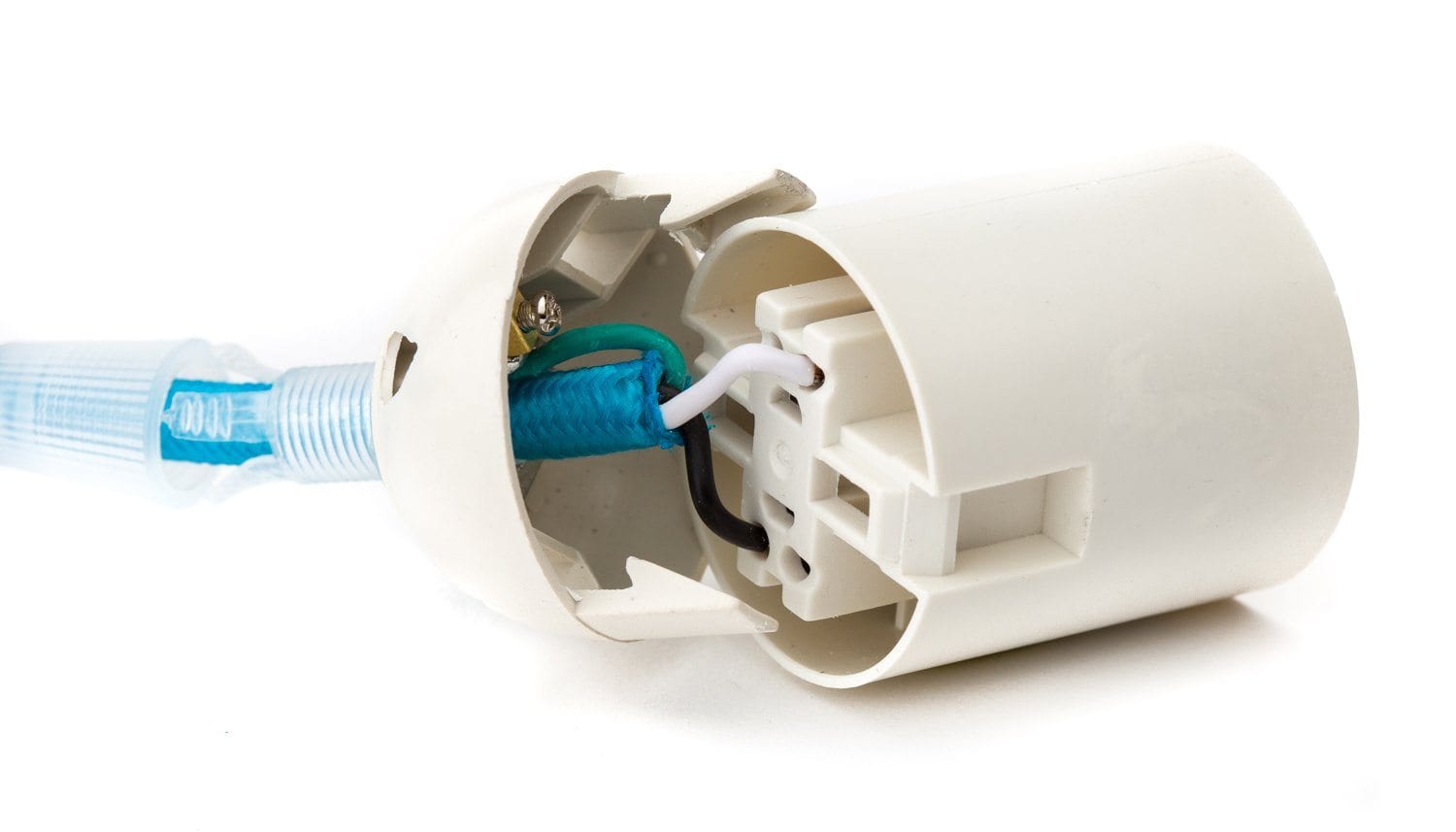 Shade Ready Socket - Ivory – Color Cord Company