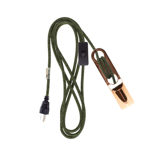 Wrap Polished Copper Chroma Plug-In Cord Set Avocado Mini Tweed (Cotton Blend)